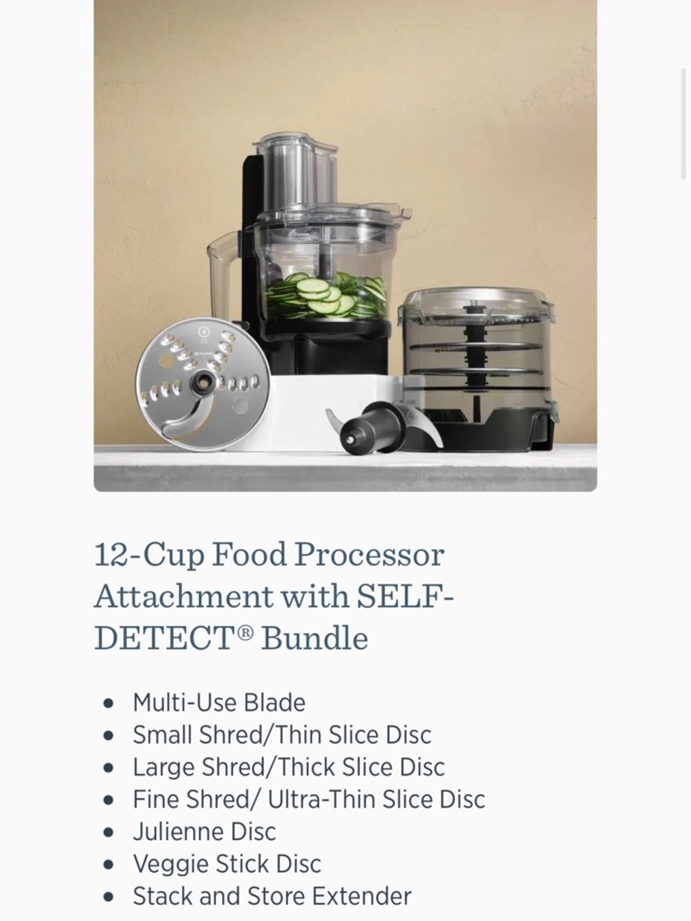 12-Cup Food Processor Attachment - Black/Clear